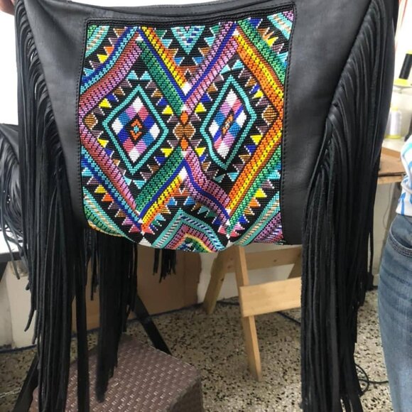 Custom Hand Beaded Fringe Hobo - Picture 10 of 12